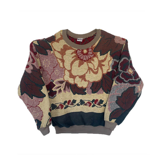 Tan Flower Crewneck