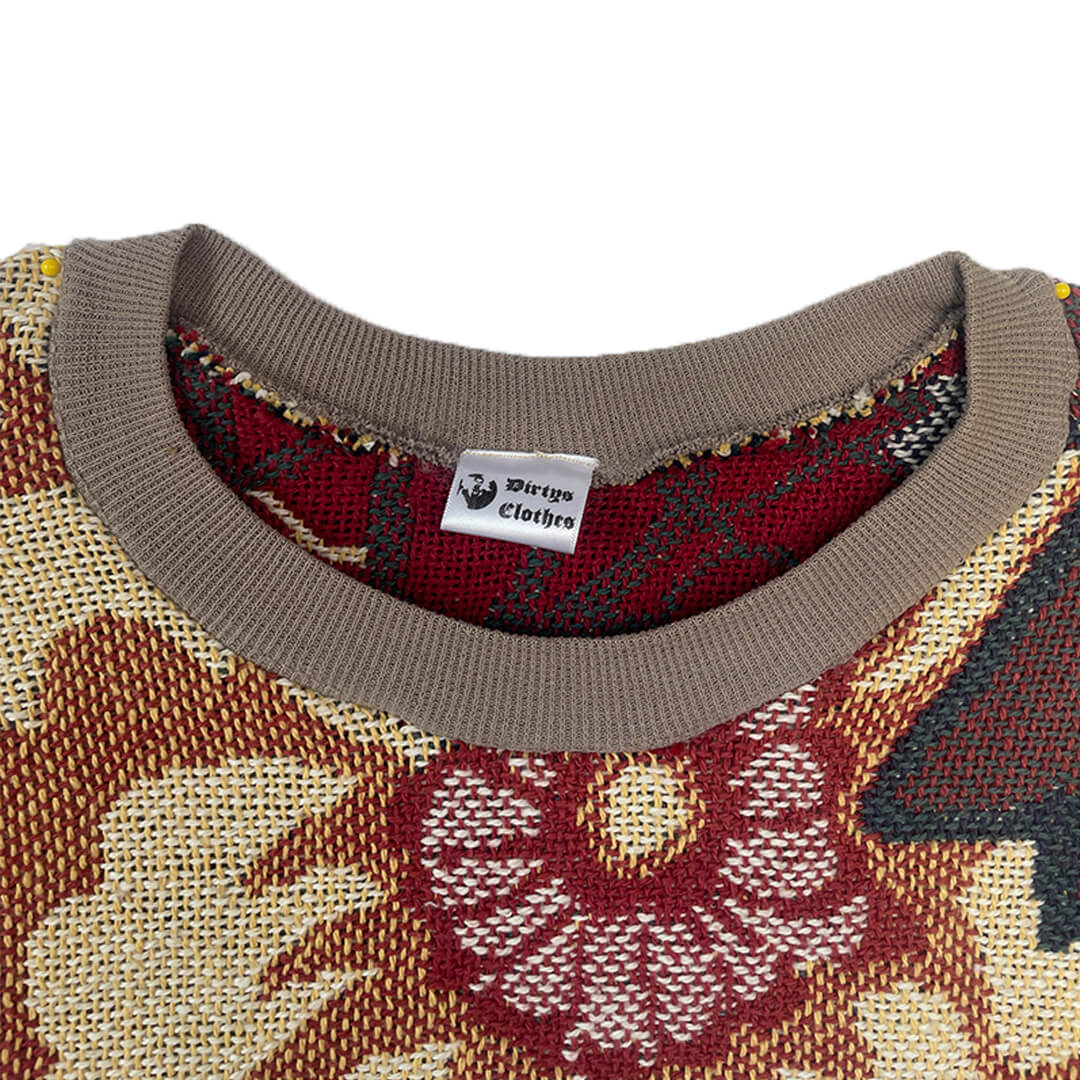 Tan Flower Crewneck